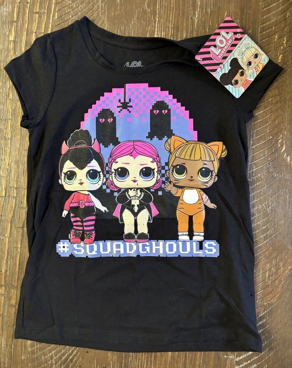(#8) LOL Surprise! #Squad Ghouls Black T-Shirt, Girls Size 12